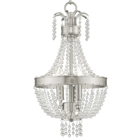 Livex Lighting Valentina 3 Light Foyer Pendant Brushed Nickel
