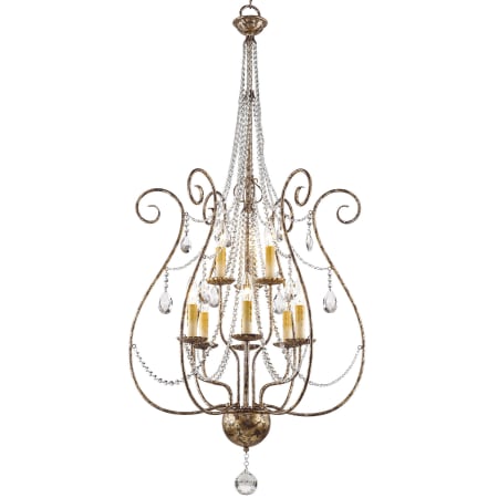 Livex Lighting Isabella 9 Light 2 Tier Chandelier Hand Applied European Bronze