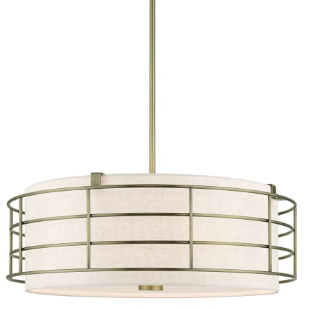 Livex Lighting Blanchard 5 Light 23" Wide Drum Chandelier Antique Brass