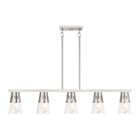 Livex Lighting Bennington 5 Light 5" Wide Linear Pendant Brushed Nickel