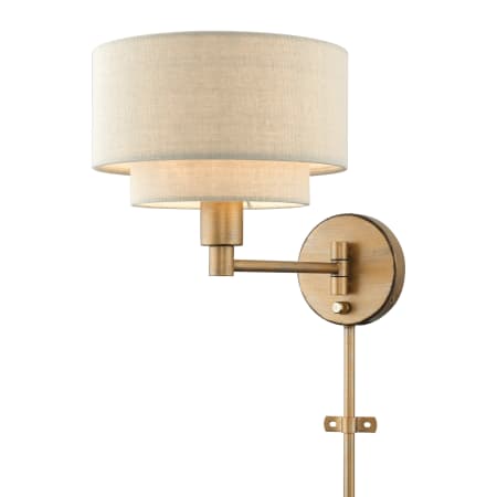 Livex Lighting Bellingham 11" Tall Hardwired or Plug-In Wall Sconce Antique Gold Leaf