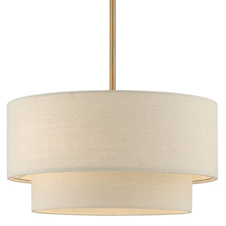 Livex Lighting Bellingham 3 Light 17" Wide Waterfall Chandelier Antique Gold Leaf