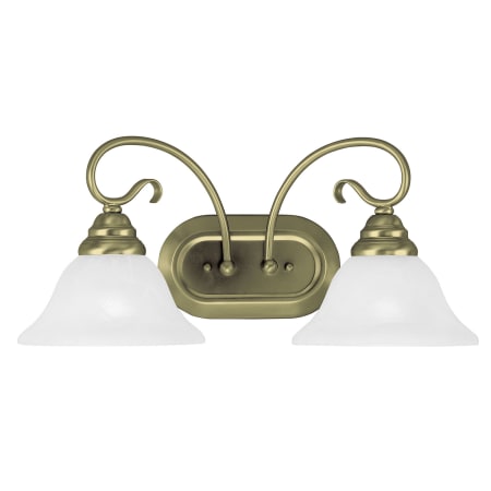 Livex Lighting Coronado 2 Light Bathroom Vanity Light Antique Brass