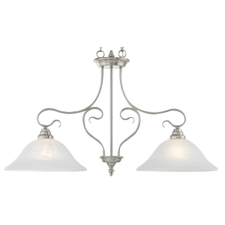 Livex Lighting Coronado 2 Light 1 Tier Linear Chandelier Brushed Nickel