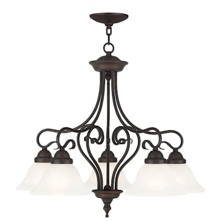 Livex Lighting Coronado 5 Light 1 Tier Chandelier Bronze