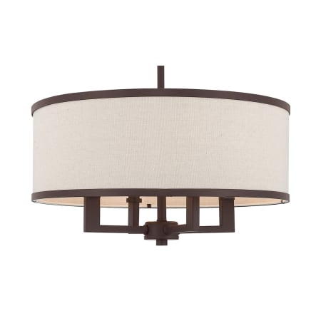 Livex Lighting Park Ridge 4 Light 18" Wide Drum Chandelier Bronze
