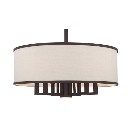 Livex Lighting Park Ridge 7 Light 24" Wide Drum Chandelier Bronze