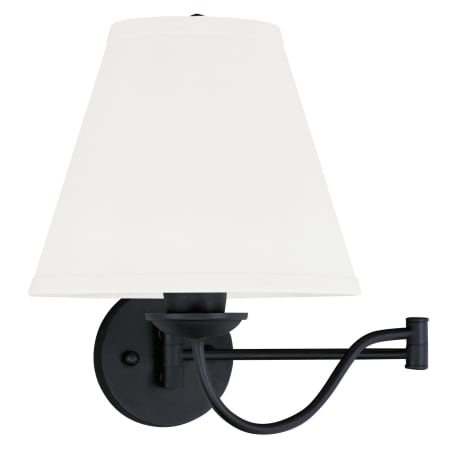 Livex Lighting Ridgedale Single Light 15" Tall Wall Sconce with Fabric Shade Black