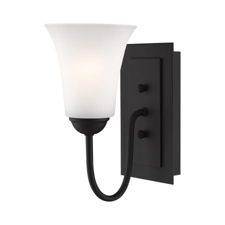 Livex Lighting Ridgedale 10 Inch Tall Wall Sconce with 1 Light Black