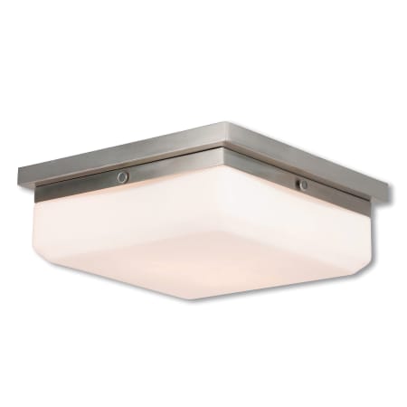 Livex Lighting Allure 3 Light 11" Wide Single Semi-Flush Ceiling Fixture Brushed Nickel