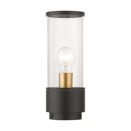 Livex Lighting Atlantic 12" Tall Post Light Bronze / Antique Gold