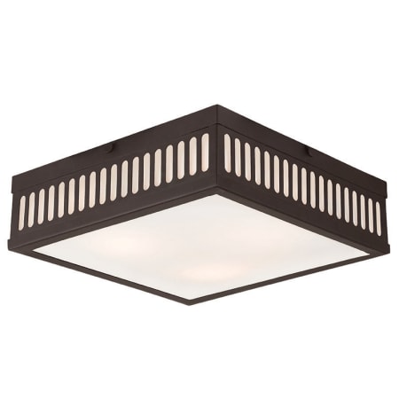 Livex Lighting Prentice 3 Light Flush Mount Ceiling Fixture Bronze