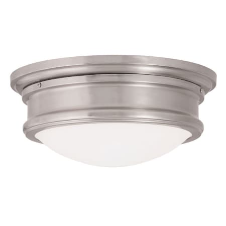Livex Lighting Astor 1 Light LED Flush Mount Ceiling Fixture Brushed Nickel