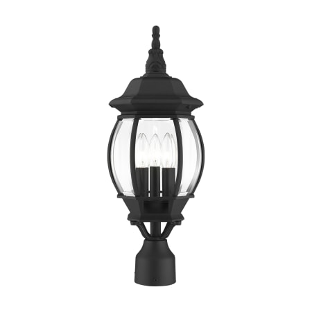 Livex Lighting Frontenac 3 Light 21" Tall Outdoor Single Head Post Light Textured Black
