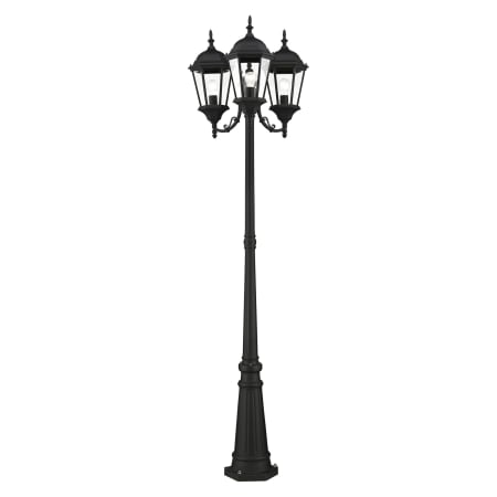 Livex Lighting Hamilton 3 Light 86" Tall Outdoor Multi Head Post Light Textured Black