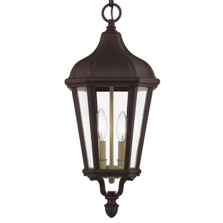 Livex Lighting Morgan 2 Light 9" Wide Pendant with Glass Panel Shades Bronze