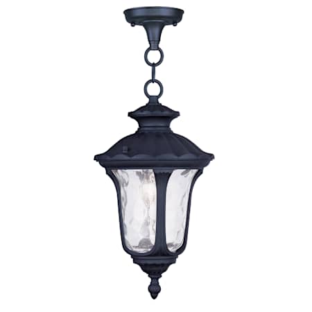 Livex Lighting Oxford 7" Wide Outdoor Mini Pendant Black