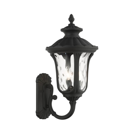 Livex Lighting Oxford 3 Light 22" Tall Outdoor Wall Sconce Textured Black