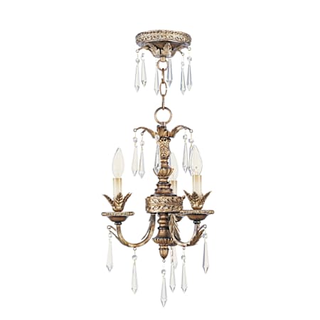 Vintage Gold Leaf - Chain Mount Chandelier