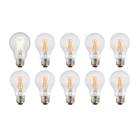 Livex Lighting Pack of (10) 7.7 Watt Vintage Edison A19 Medium (E26) LED Bulbs - 800 Lumens, 2700K, and 90CRI Clear