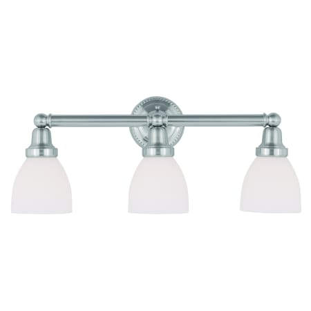 Livex Lighting Classic 3 Light Bathroom Vanity Light Brushed Nickel
