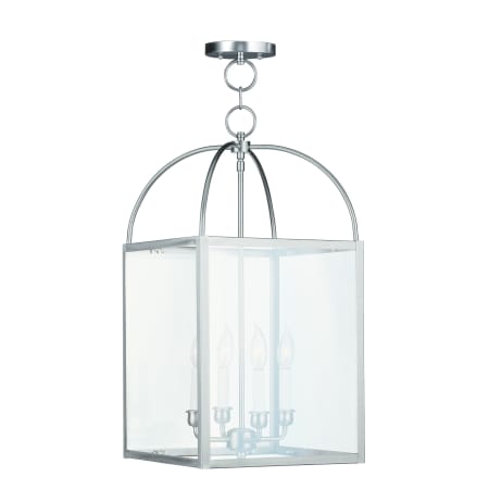 Livex Lighting 4 Light 240 Watt 12.75" Wide Pendant with Clear Glass from the Milford Collection Brushed Nickel