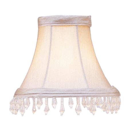 Livex Lighting Chandelier Shade with Pewter Bell Clip Shade with Clear Beads from Chandelier Shade Series Pewter Bell Clip Shade with Clear Beads
