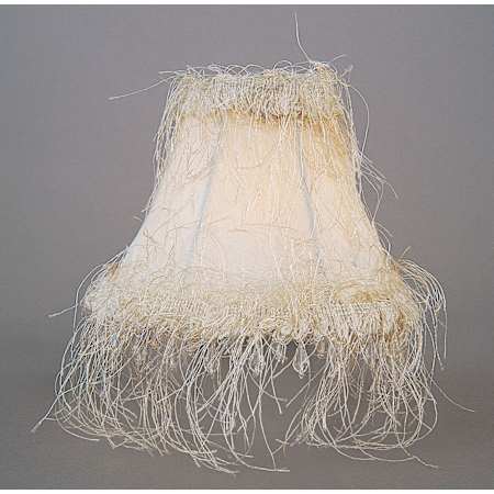 Ivory Silk Shade with Corn Silk Fringe