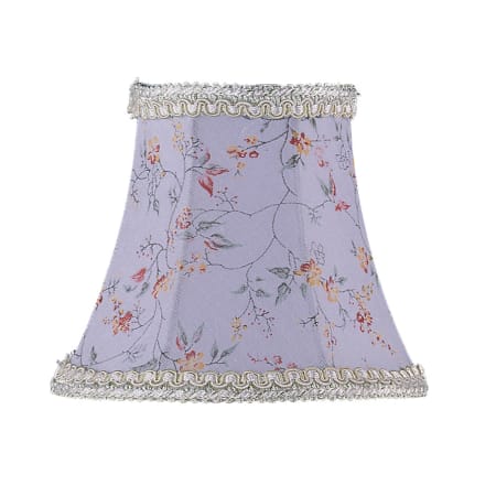 Finish: Sky Blue Floral Print Bell Clip Shade with Fancy Trim