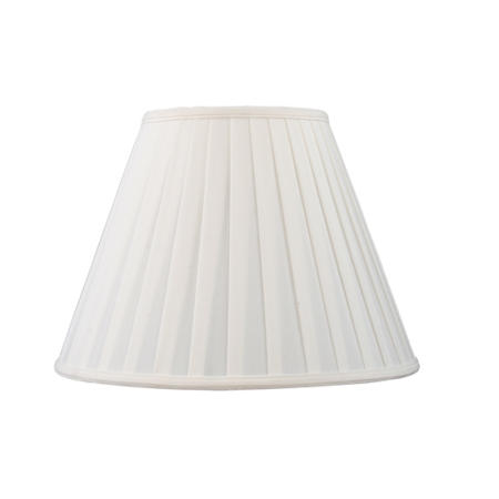White Shantung Silk Pleat Empire Shade