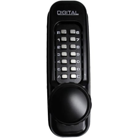 Lockey 1000 Series Keyless Entry Single Combination Mechanical Knob Set with Deadlocking Spring Latch and Optional Passage Function Jet Black