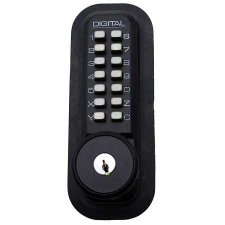 Lockey 2000 Series Surface Mount Keyless Entry Single Combination Mechanical Knob Set with Key Override Jet Black