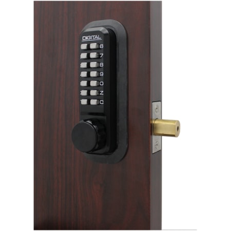 Lockey 2000 Series Keyless Entry Single Combination Mechanical Knob Set with Interior Thumb Turn Jet Black