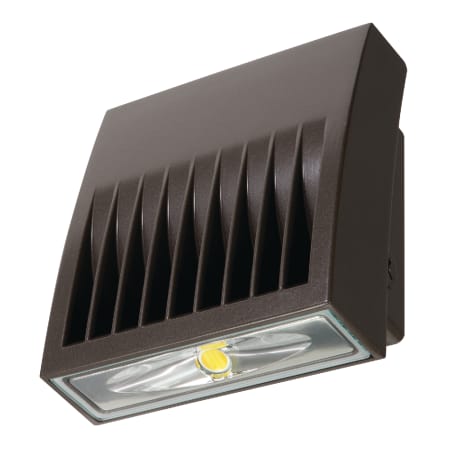 Lumark Crosstour Single Light 7" Tall LED Commercial Wall Pack with 120V Photocontrol - 26W Carbon Bronze