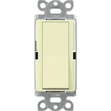 Lutron Claro Single Pole Designer Switch with Locator Light Almond