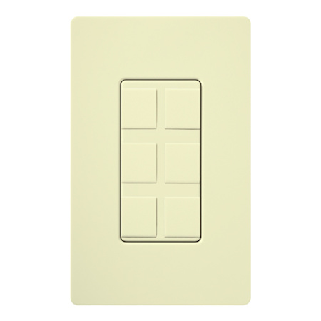 Lutron Claro Designer Six Port Blank Frame Almond
