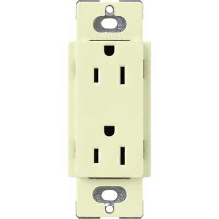 Lutron Claro 15A Tamper-Resistant Duplex Outlet Almond