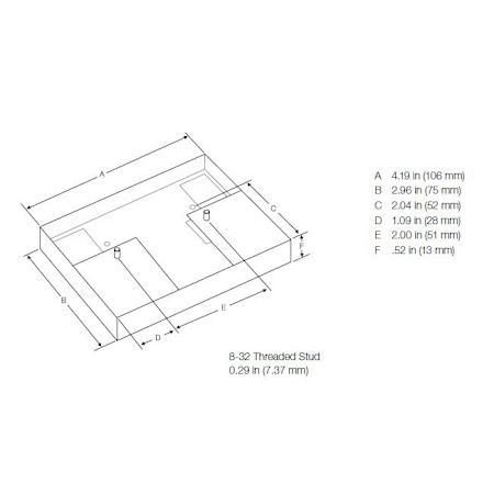 Lutron Ballast Adapter Plate Retrofitting F Cans with Center Feeds to a K Can White
