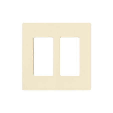 Lutron Claro Double Gang Designer Wall Plate Almond