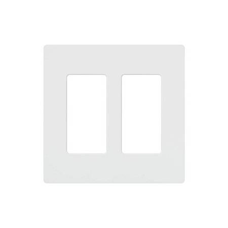Lutron Claro Two Gang Designer Wall Plate White