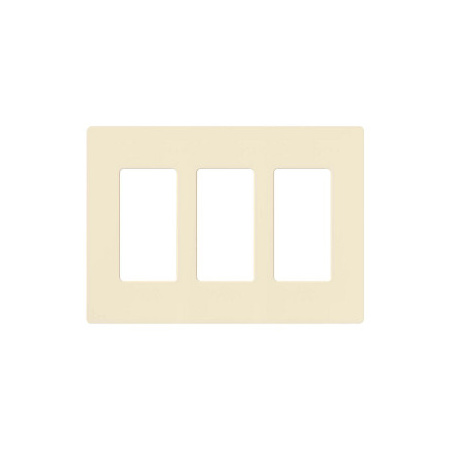 Lutron Claro Triple Gang Designer Wall Plate Almond