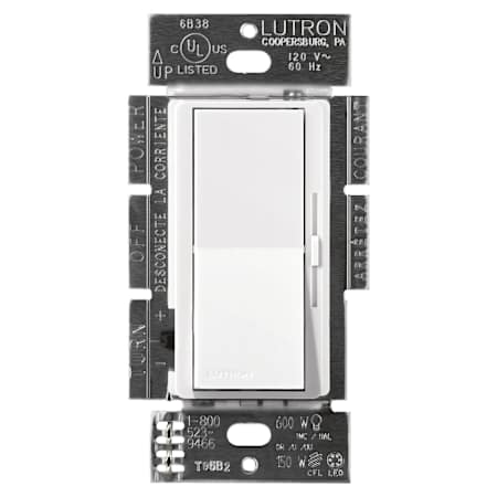 Lutron Diva 600 Watt 120 Volt Single Pole/3-Way Incandescent/Halogen CL Dimmer White