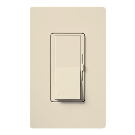 Lutron Diva 800 Watt 120 Volt Single Pole Magnetic Low Voltage Preset Dimmer with Locator Light Light Almond