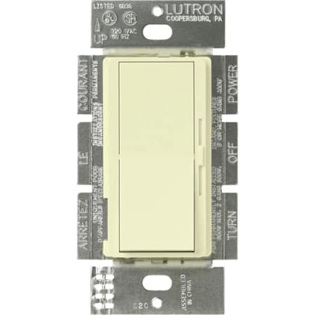 Lutron Diva 450 Watt 120 Volt Single Pole Magnetic Low Voltage Preset Dimmer with Locator Light Almond