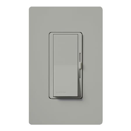Lutron Diva 450 Watt 120 Volt Single Pole Magnetic Low Voltage Preset Dimmer with Locator Light Gray