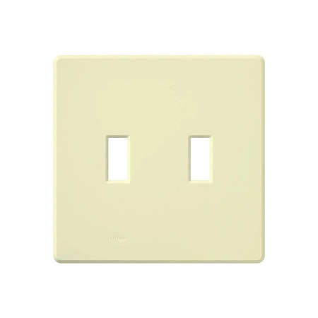 Lutron Fassada Two-Gang wall plate Almond