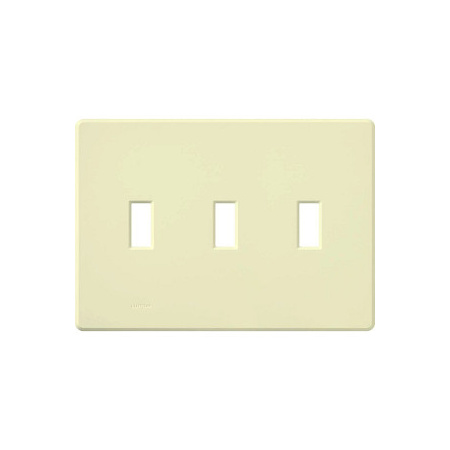 Lutron Fassada Three-Gang wall plate Almond