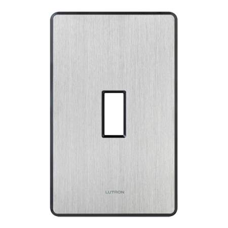 Lutron Fassada 1 Gang Wall Plate for Traditional Style Dimmers or Switches Stainless Steel