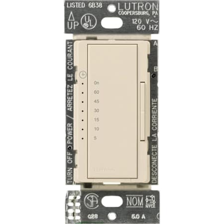 Lutron Maestro 120 Volt 600 Watt Single Pole / Multi Location Neutral Required Countdown Timer Light Almond