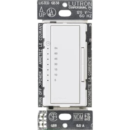 Lutron Maestro 150 Watt 3 Ampere Single Pole/Multi-Location Countdown Timer Switch for Fans and Lights White